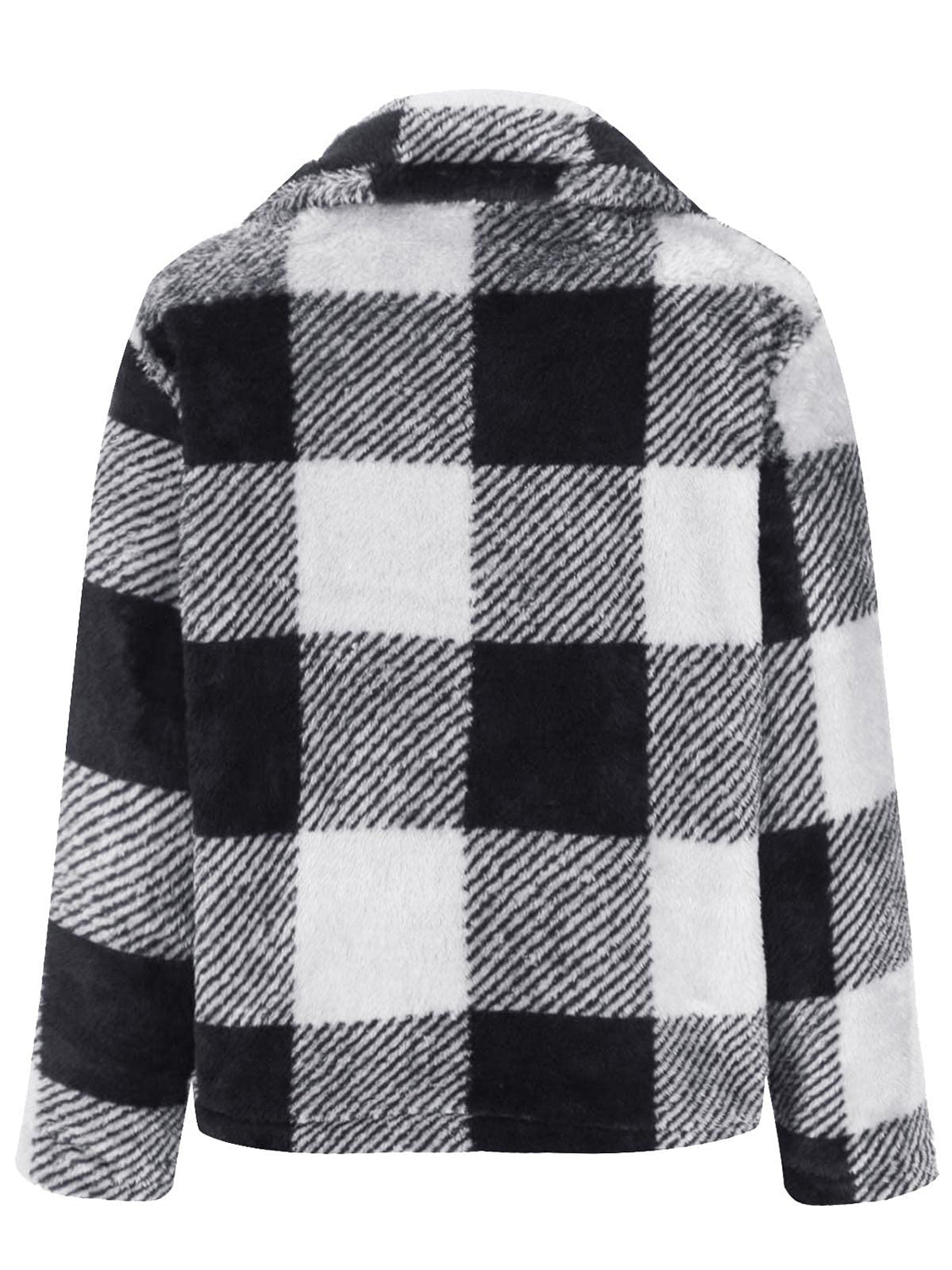 Full Size Plaid Zip Up Long Sleeve Jacket