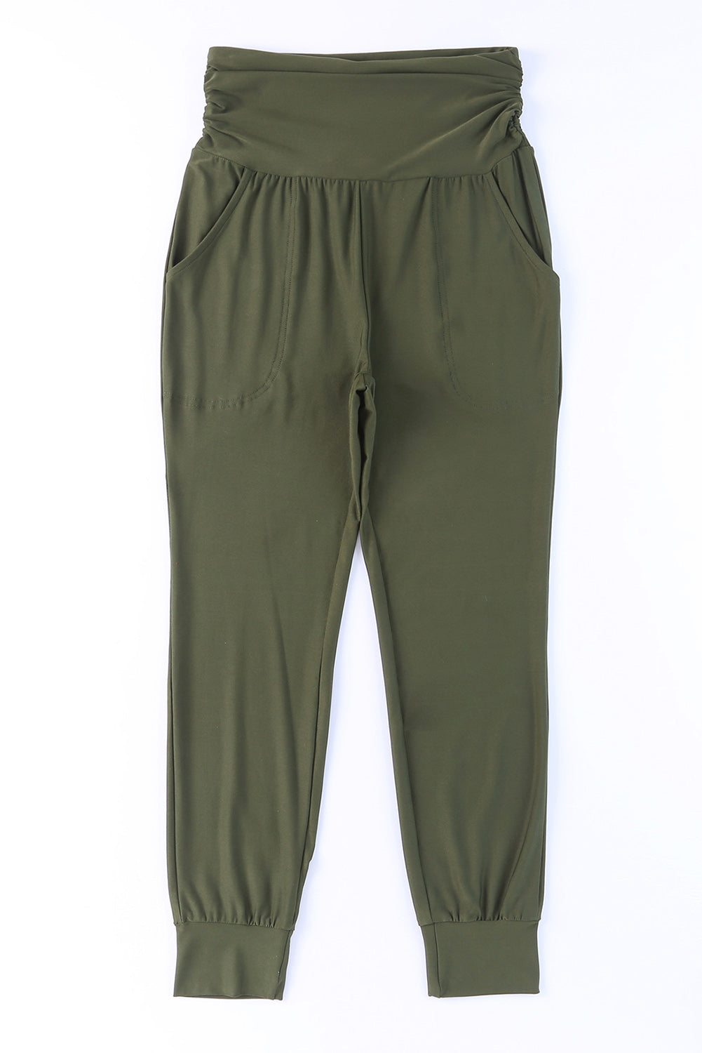 High-Rise Wide Waistband Joggers